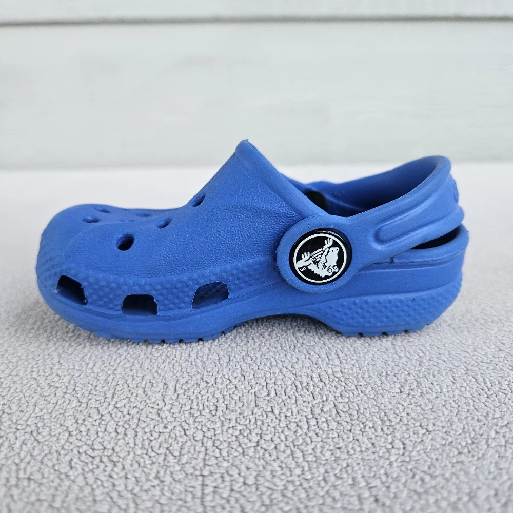 Crocs Baya Clog Toddle SZ 4 5 Slip-On Blue Water Shoes Unisex